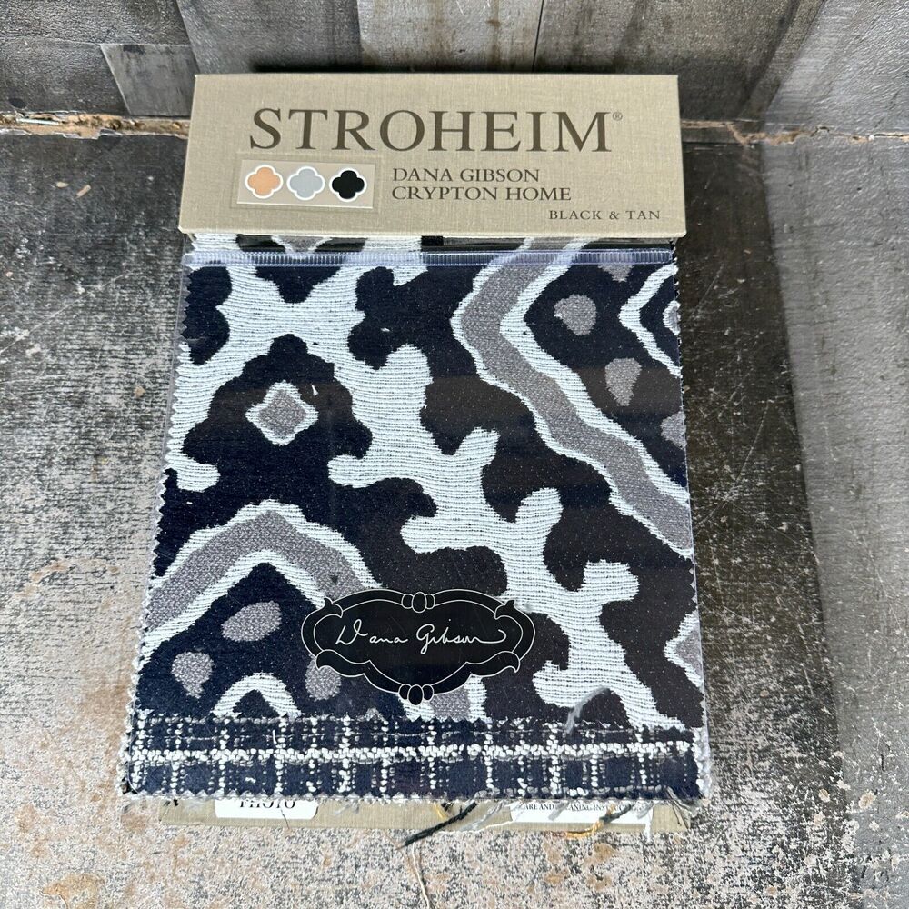 Stroheim Home Fabric - Black & White Samples
